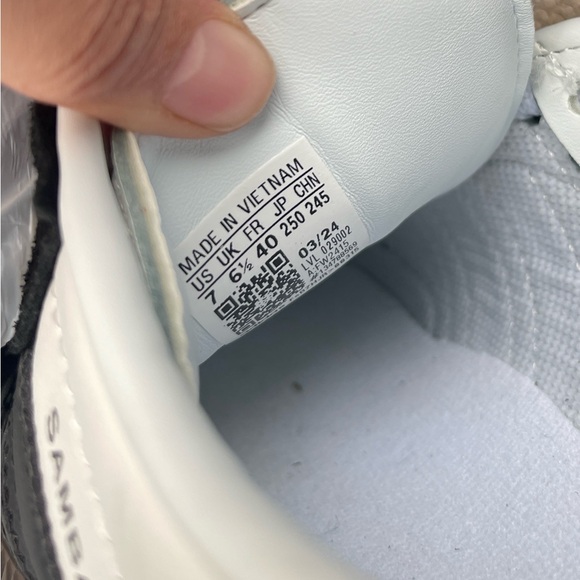 adidas Valentine’s Samba Black and White Heart Sneakers - Picture 5 of 12